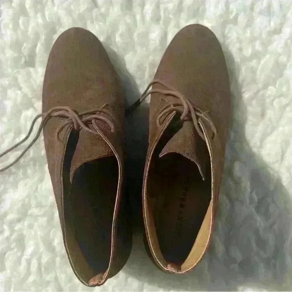 LUCKY Brand LK Junes Ankle Brown Wedge Booties - Picture 3 of 8